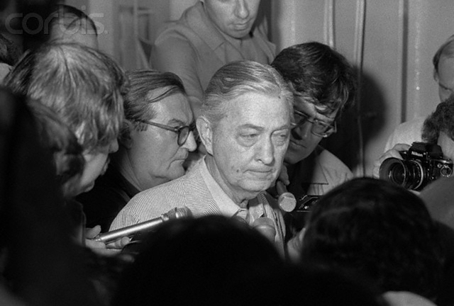 01 May 1975, HongKong --- US Ambassador to South Vietnam shows grim face as he surrounded by press men on the USS Blue Ridge in the South China Sea, 4/30. He abandoned the US embassy in Saigon just before the Saigon government surrendered to the Viet Cong and evacuated to the ship with other embassy staffers government surrendered to the Viet Cong and evacuated to the ship with other embassy staffers. --- Image by © Bettmann/CORBIS